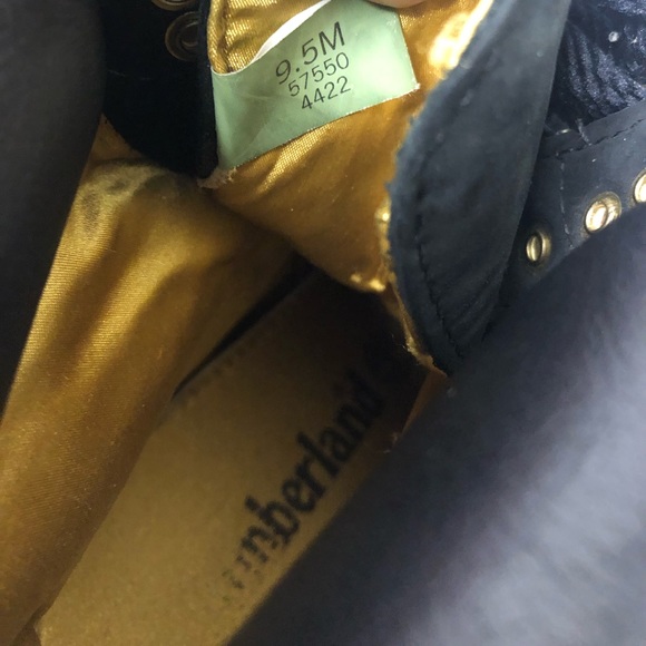 RARE Timberland velvet black boots Women Sz 9.5 - Picture 11 of 13